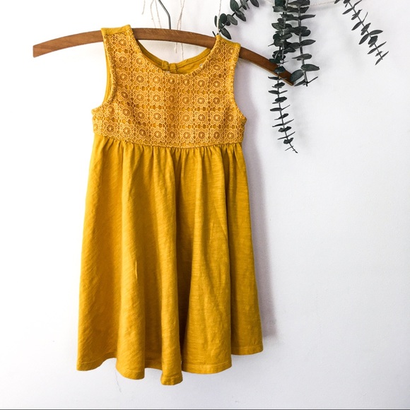 Old Navy Other - 4T Mustard Crochet Dress